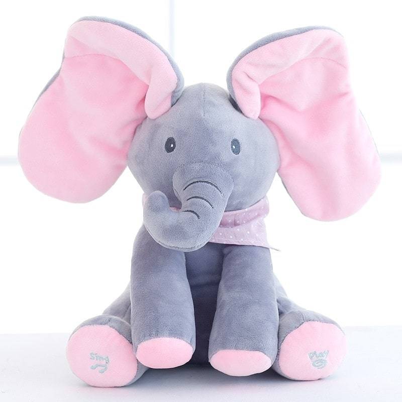 Peek-A-Boo Elephant Toy Best Sellers Huggable Plush Friends Color: Pink/Gray Peek-A-Boo Elephant Toy Best Sellers Huggable Plush Friends Color: Pink/Gray