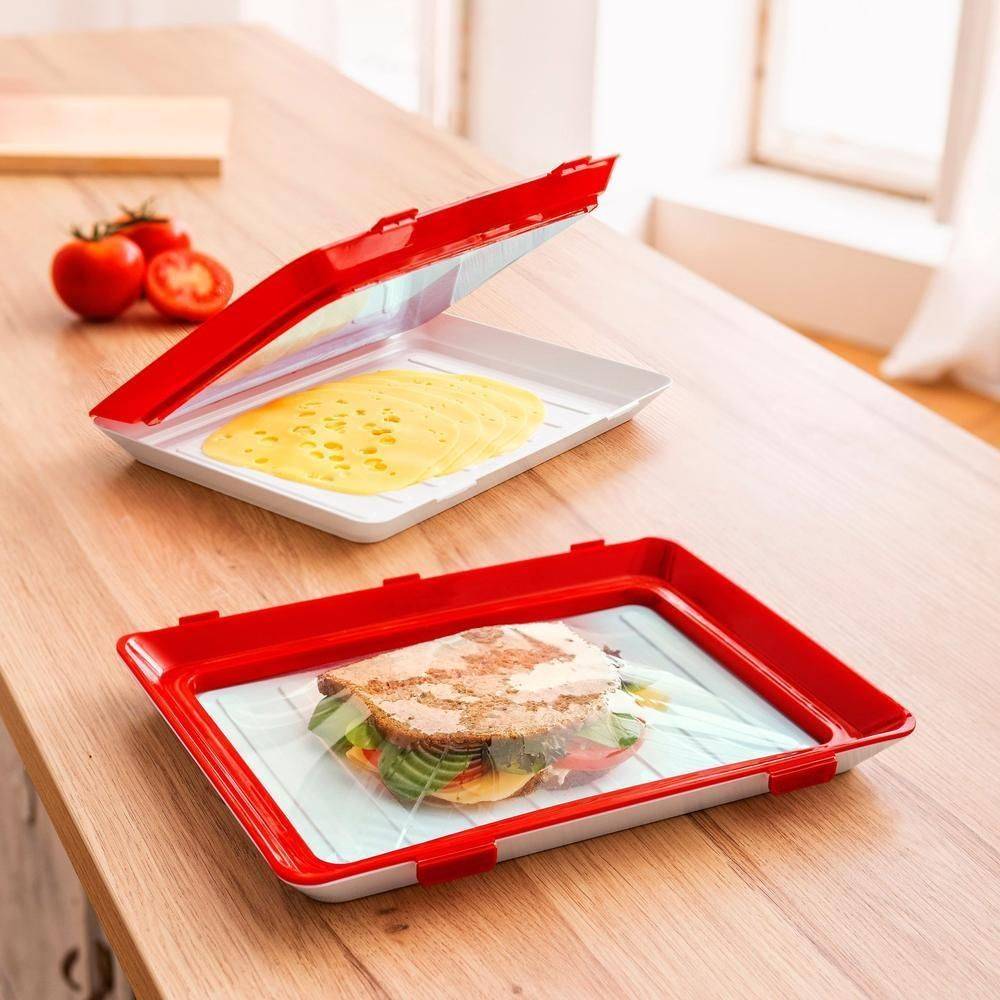 Creative Reusable Food Storage Tray Baby & Kid Feeding Kitchen Essentials Set : 2 Trays|4 Trays Creative Reusable Food Storage Tray Baby & Kid Feeding Kitchen Essentials Set : 2 Trays|4 Trays