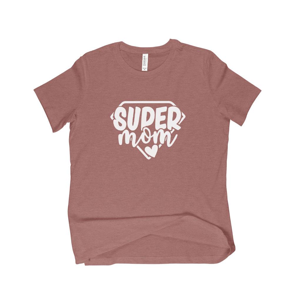 Super Mom Women’s Relaxed Heather T-Shirt Mothers Day Special Color : Heather Cool Gray|Heather Blue Lagoon|Heather Mauve Super Mom Women's Relaxed Heather T-Shirt Mothers Day Special Color : Heather Cool Gray|Heather Blue Lagoon|Heather Mauve