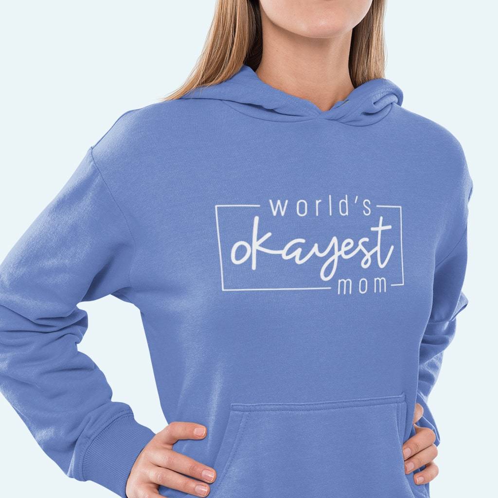 World’s Okayest Mom Women’s Heavy Blend Hoodie Mothers Day Special Color : White|Sport Gray|Black|Light Pink|Cardinal Red|Carolina Blue World's Okayest Mom Women's Heavy Blend Hoodie Mothers Day Special Color : White|Sport Gray|Black|Light Pink|Cardinal Red|Carolina Blue