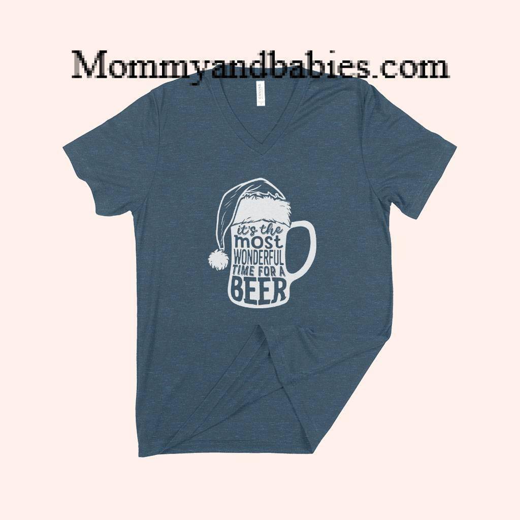 Christmas Beer Unisex Triblend V-Neck T-Shirt For Parents Christmas Tee’s Holiday Special Color : Solid White Triblend|Steel Blue Triblend|Grass Green Triblend|Clay Triblend Christmas Beer Unisex Triblend V-Neck T-Shirt For Parents Christmas Tee's Holiday Special Color : Solid White Triblend|Steel Blue Triblend|Grass Green Triblend|Clay Triblend