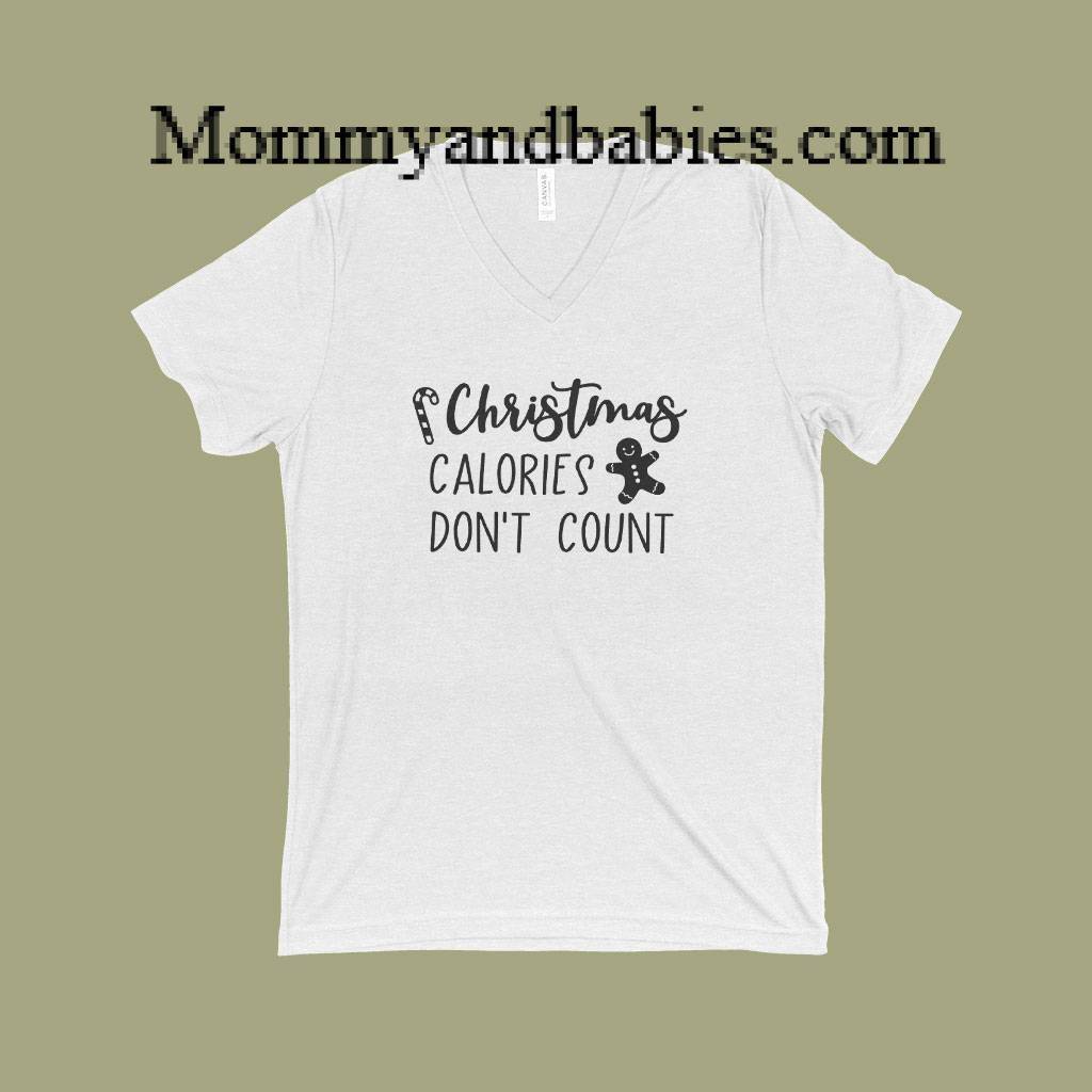 Christmas Calories Unisex Triblend V-Neck T-Shirt For Parents Christmas Tee’s Holiday Special Color : Solid White Triblend|Steel Blue Triblend|Grass Green Triblend|Clay Triblend Christmas Calories Unisex Triblend V-Neck T-Shirt For Parents Christmas Tee's Holiday Special Color : Solid White Triblend|Steel Blue Triblend|Grass Green Triblend|Clay Triblend