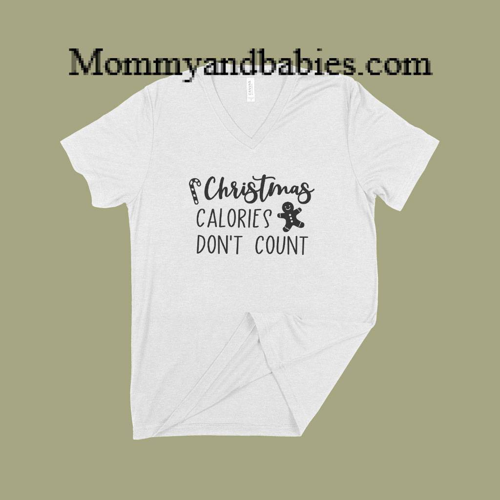 Christmas Calories Unisex Triblend V-Neck T-Shirt For Parents Christmas clothing Holiday Special Color : Solid White Triblend|Steel Blue Triblend|Grass Green Triblend|Clay Triblend Christmas Calories Unisex Triblend V-Neck T-Shirt For Parents Christmas clothing Holiday Special Color : Solid White Triblend|Steel Blue Triblend|Grass Green Triblend|Clay Triblend