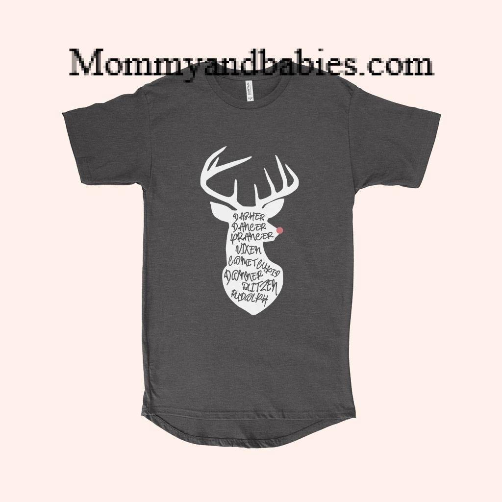 Christmas Reindeer Men’s Long Body Urban T-Shirt For Parents Holiday Special Color : White|Navy|Dark Gray Heather|Black Christmas Reindeer Men's Long Body Urban T-Shirt For Parents Holiday Special Color : White|Navy|Dark Gray Heather|Black