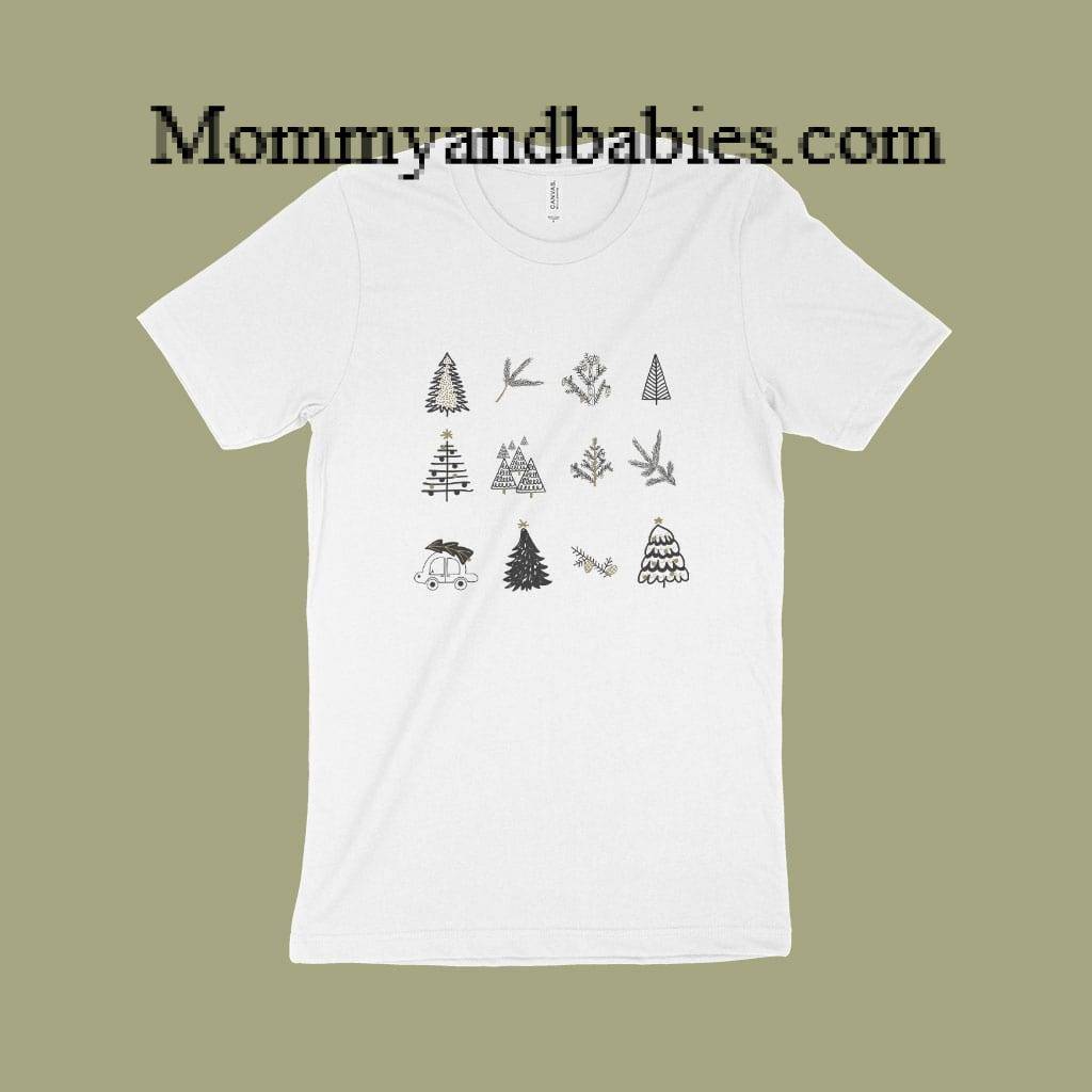 Christmas Trees Unisex Jersey T-Shirt Made in USA For Parents Christmas clothing Holiday Special Color : White|Athletic Heather|Asphalt|Dark Gray Heather|Black|True Royal Blue|Navy|Red Christmas Trees Unisex Jersey T-Shirt Made in USA For Parents Christmas clothing Holiday Special Color : White|Athletic Heather|Asphalt|Dark Gray Heather|Black|True Royal Blue|Navy|Red