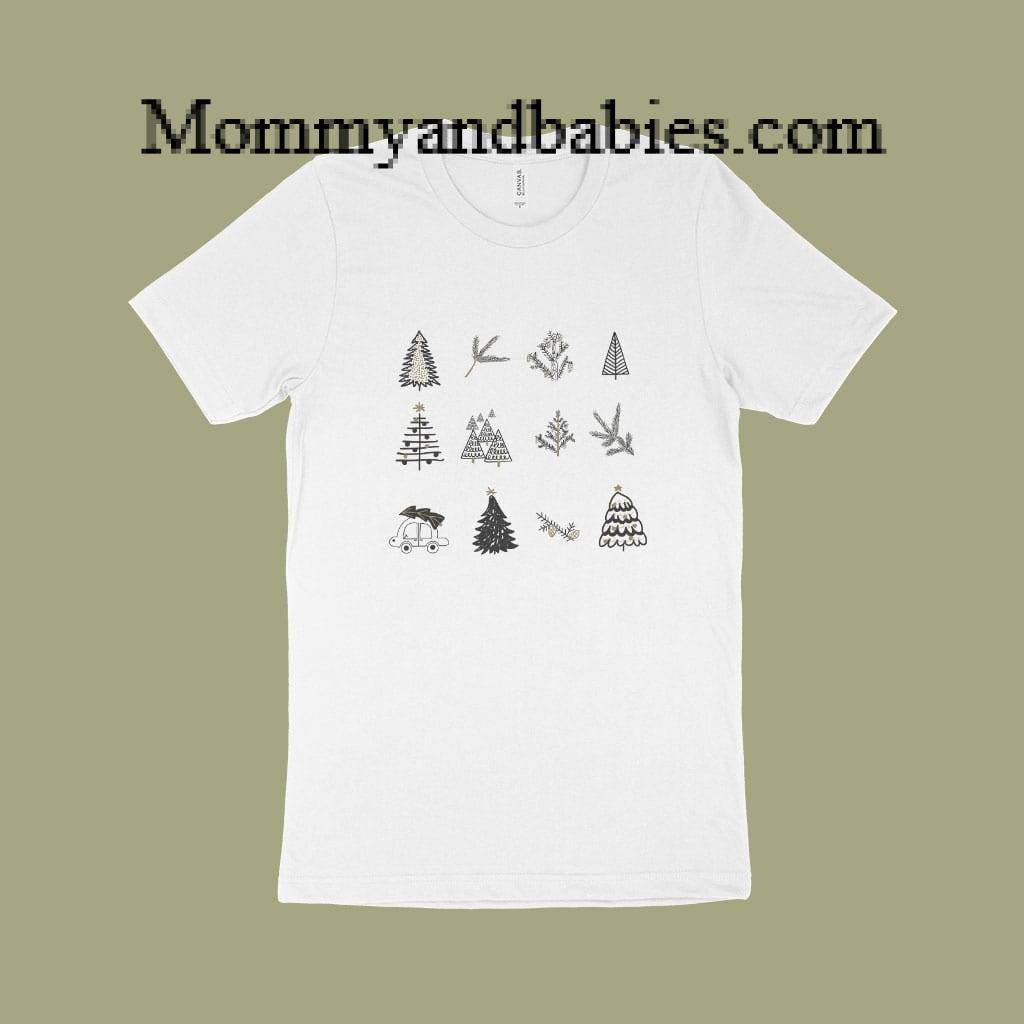 Christmas Trees Unisex Jersey T-Shirt Made in USA For Parents Holiday Special Color : White|Athletic Heather|Asphalt|Dark Gray Heather|Black|True Royal Blue|Navy|Red Christmas Trees Unisex Jersey T-Shirt Made in USA For Parents Holiday Special Color : White|Athletic Heather|Asphalt|Dark Gray Heather|Black|True Royal Blue|Navy|Red